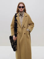 Elegant Wool Blend Long Coat