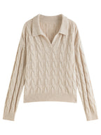 Elegant Cable Knit Sweater Vest Set