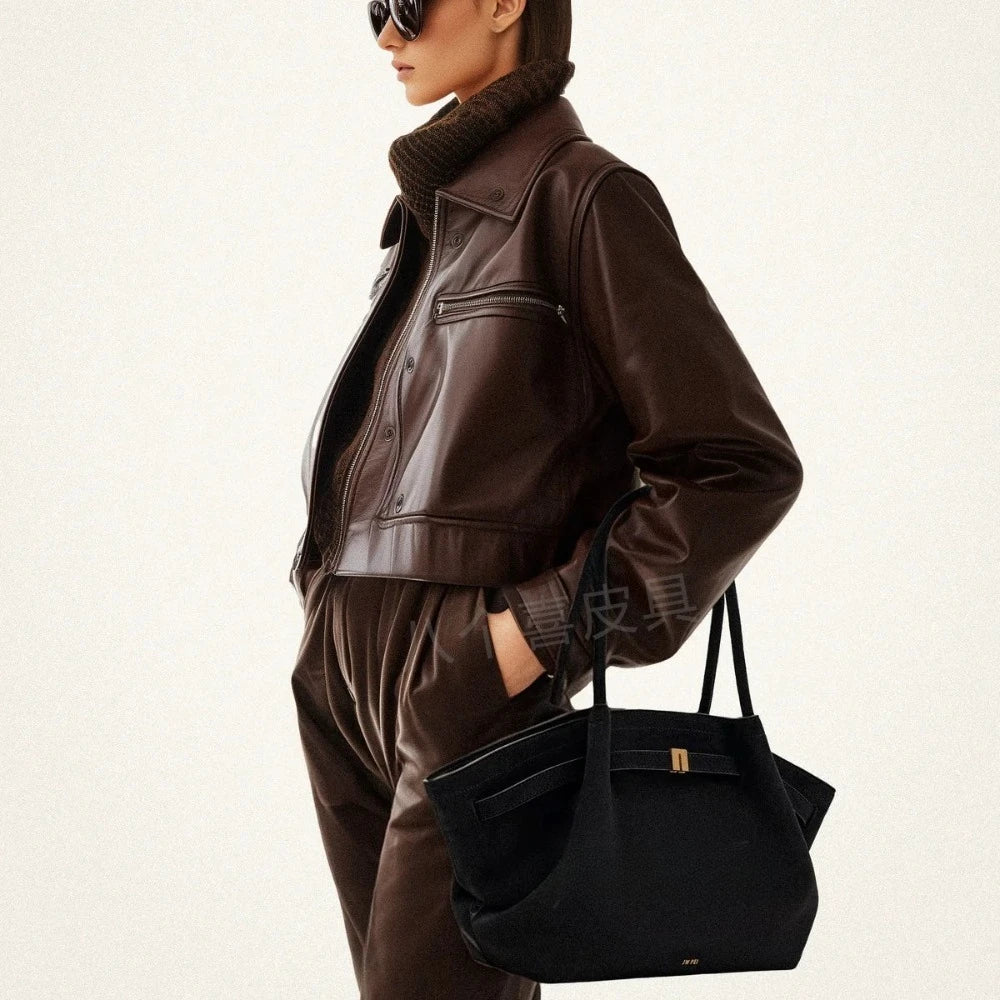 Elegant Suede Shoulder Bag