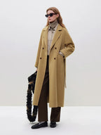 Elegant Wool Blend Long Coat