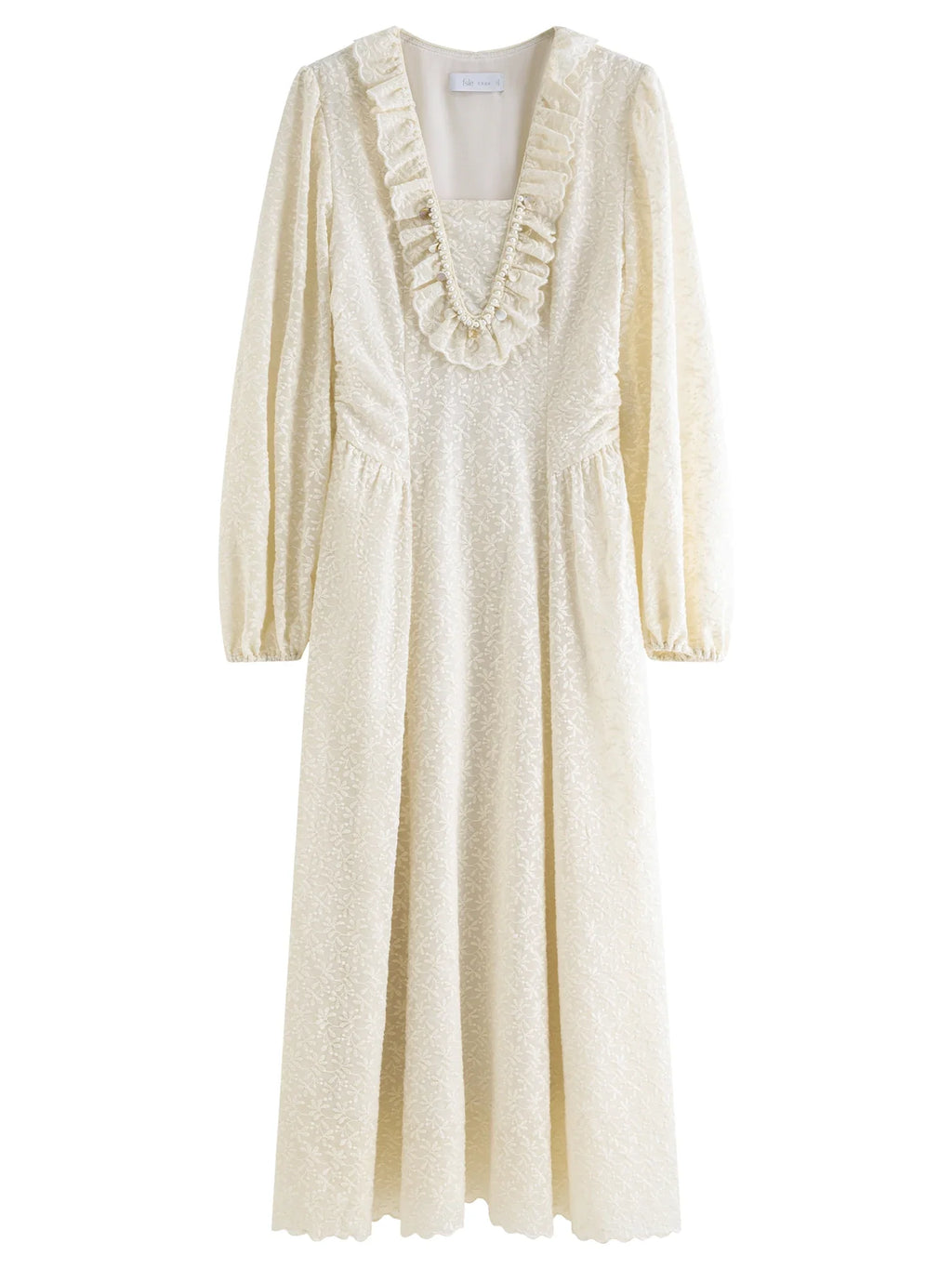 Elegant V-Neck Maxi Dress with Lace