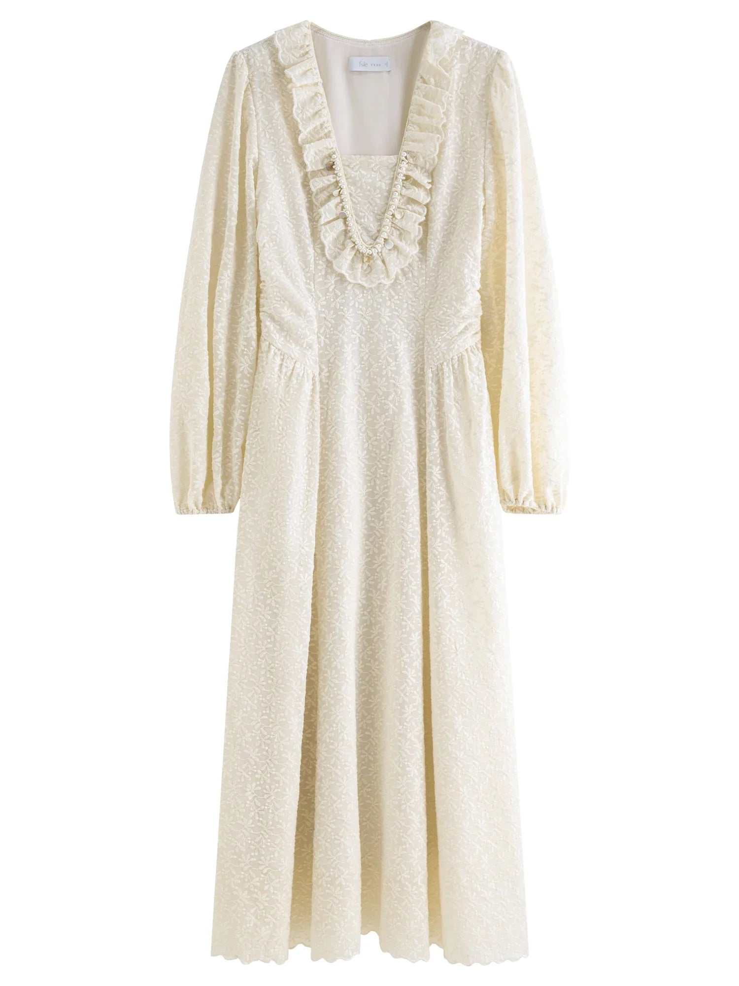 Elegant V-Neck Maxi Dress with Lace