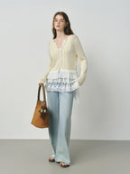 Chic Mesh Knit Cardigan