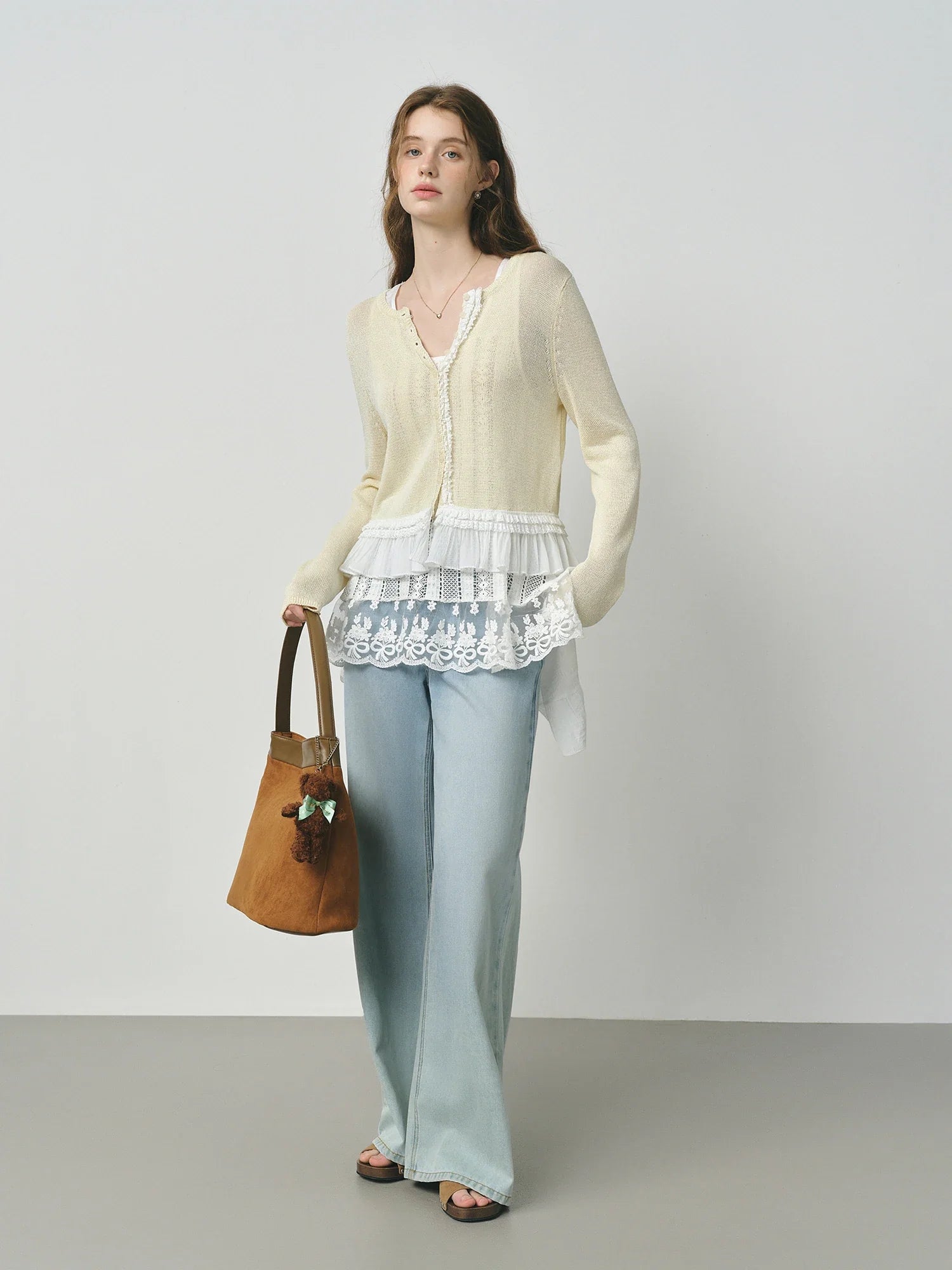 Chic Mesh Knit Cardigan