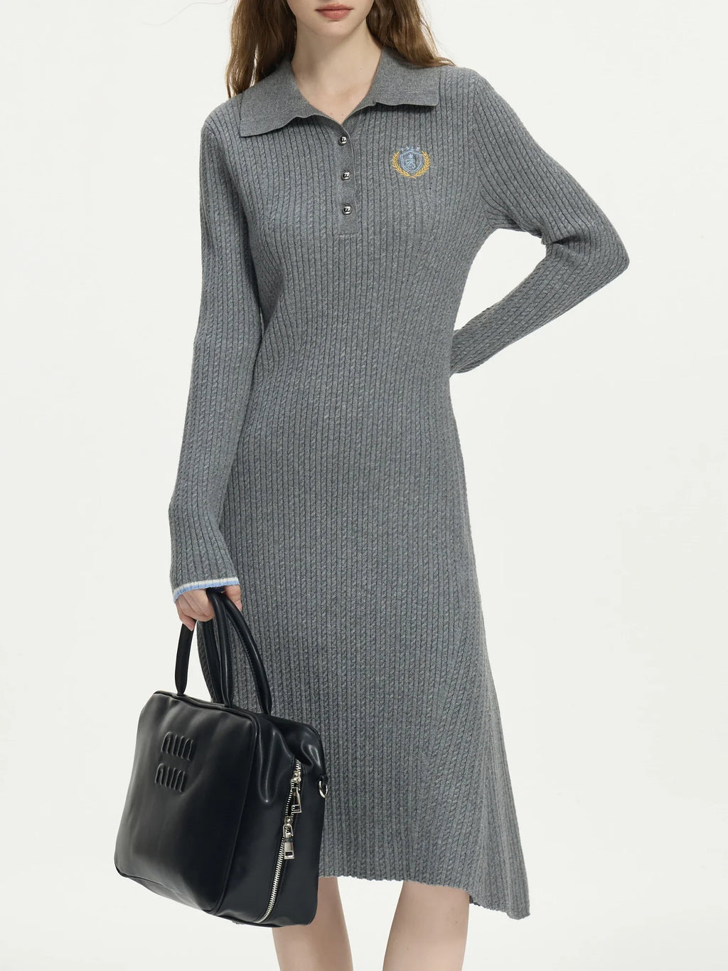 Elegant Knit Midi Dress