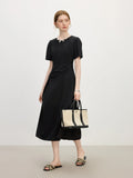 Elegant Black A-Line Summer Dress