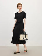 Elegant Black A-Line Summer Dress