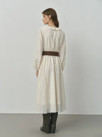 Elegant V-Neck Maxi Dress with Lace