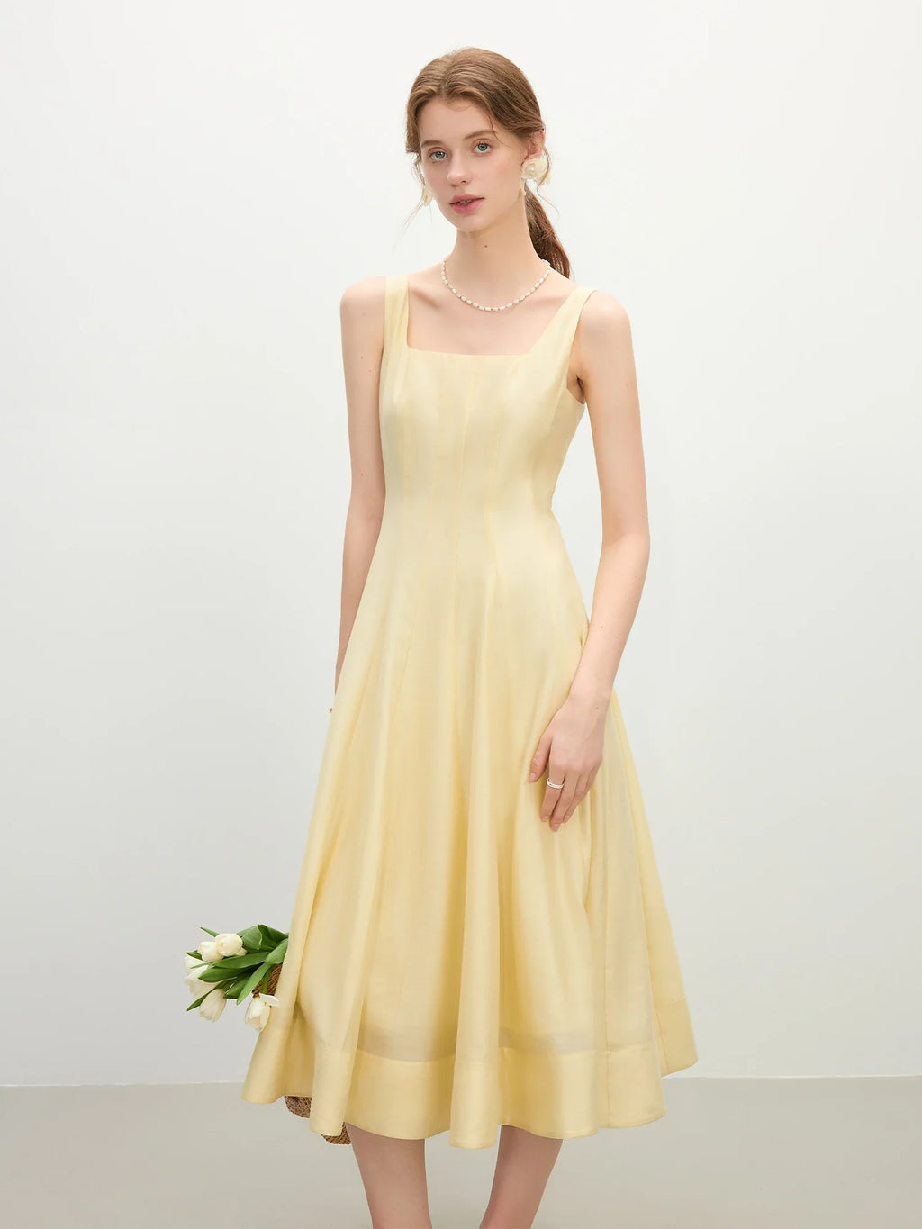 Elegant A-Line Midi Dress