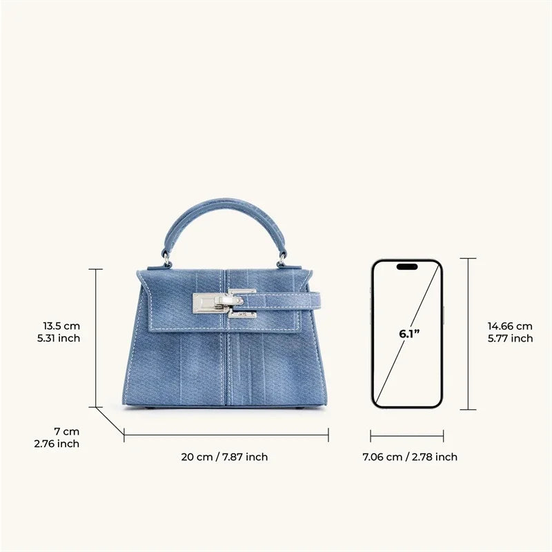 Elegant Denim Blue Tote