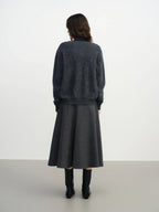Elegant Knit Wool Cardigan