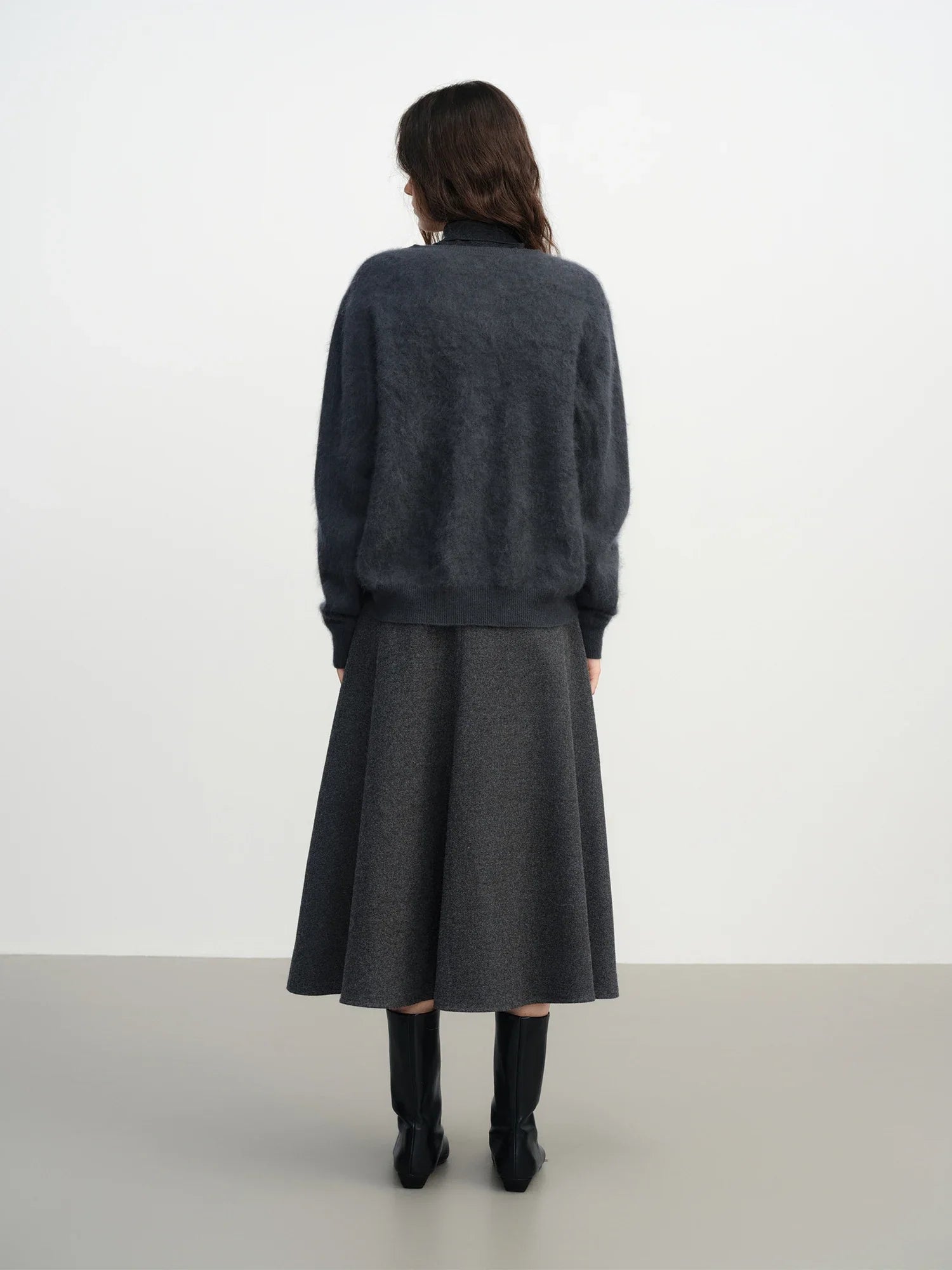 Elegant Knit Wool Cardigan