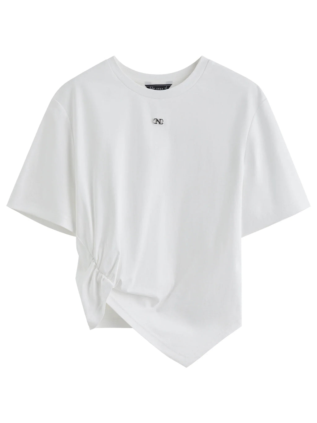 Asymmetric Twisted Pleat Tee