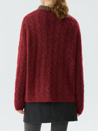 Elegant Red Knit Pullover