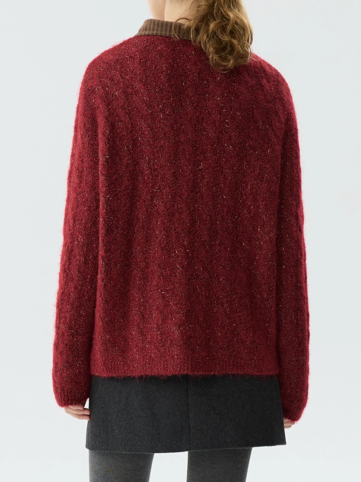 Elegant Red Knit Pullover