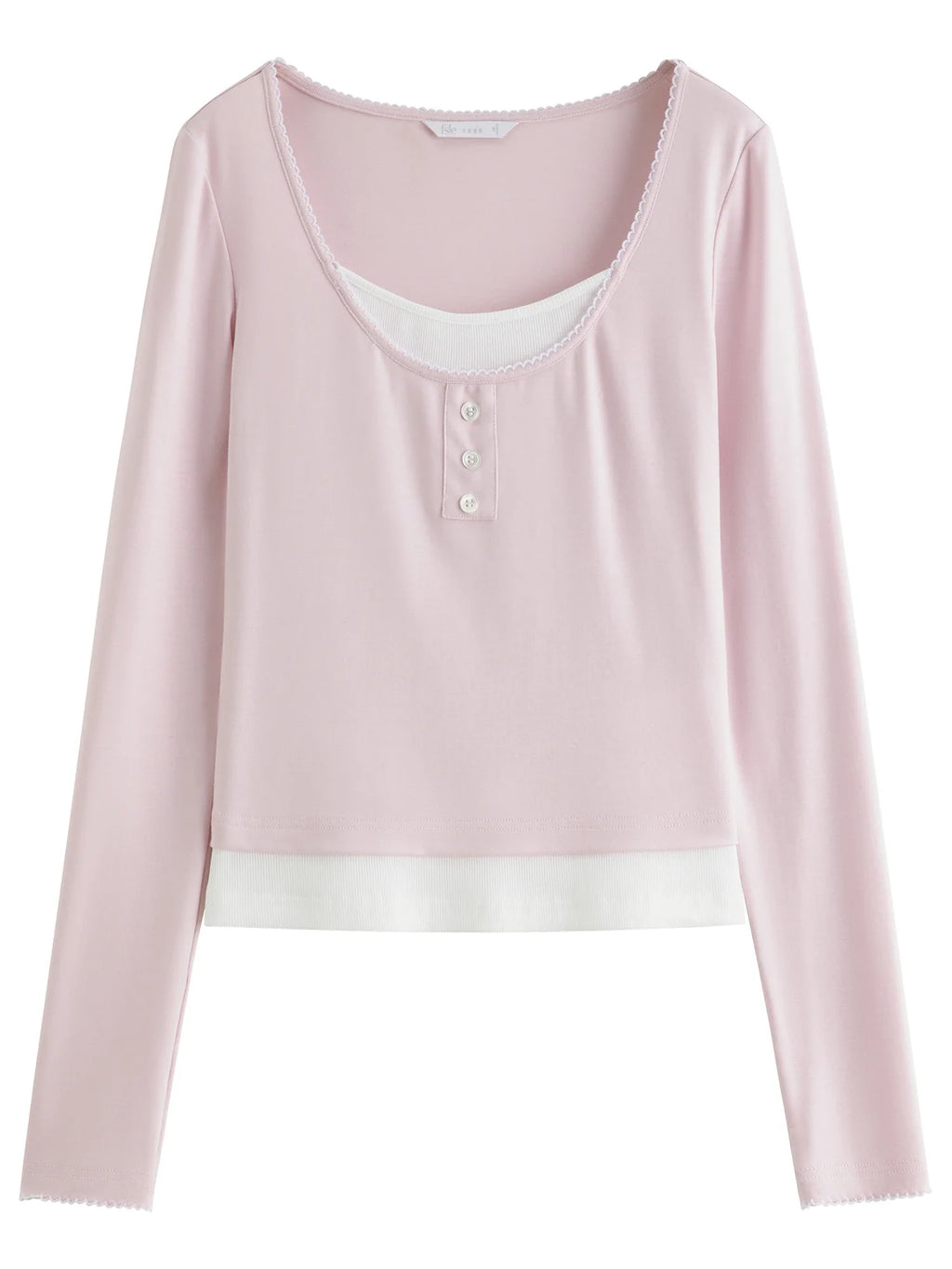 Elegant Contrast Long-Sleeve Tee