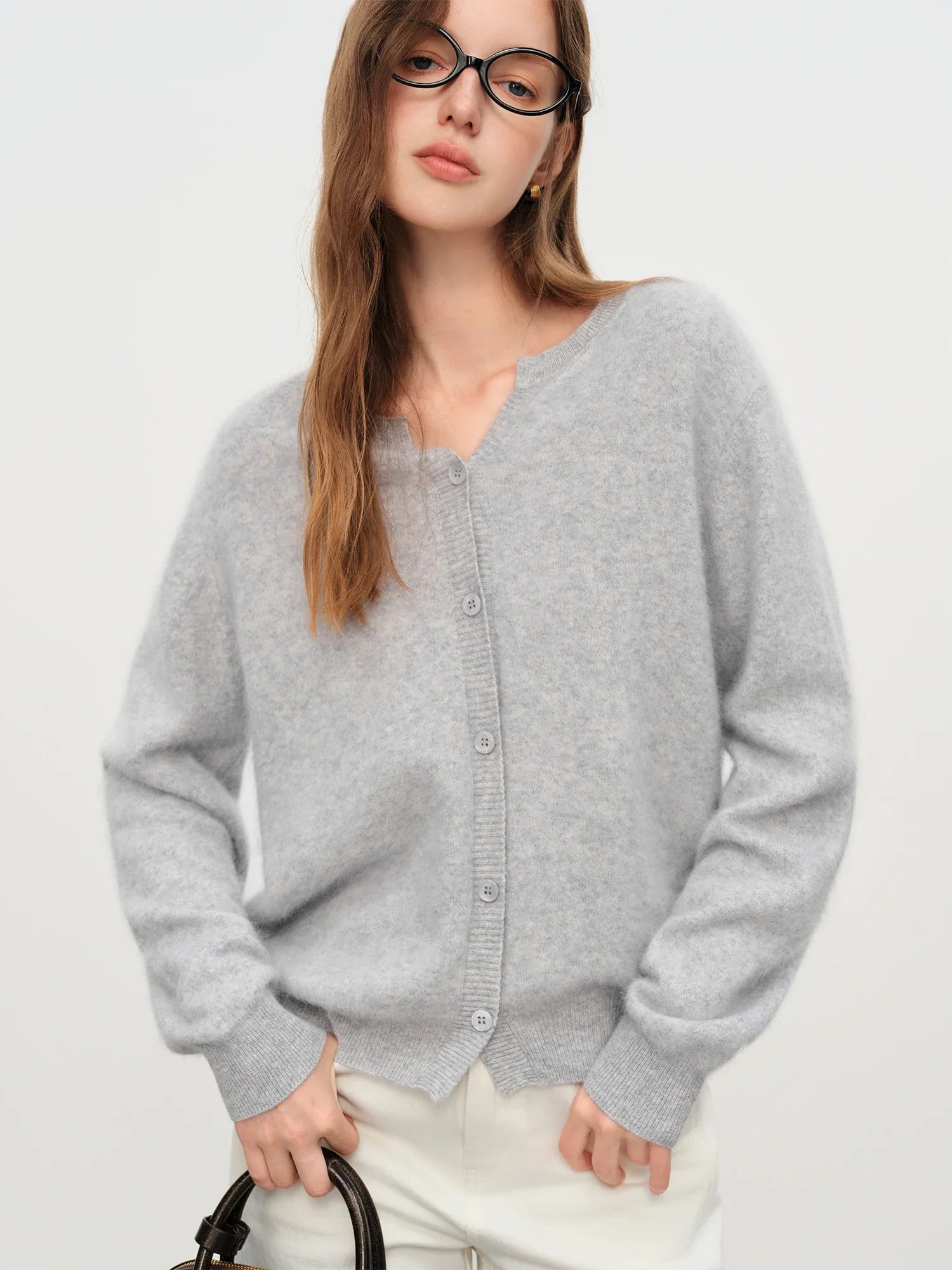 Elegant Knit Wool Cardigan
