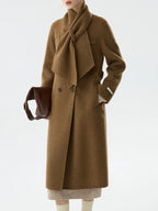 Elegant Wool Scarf Coat