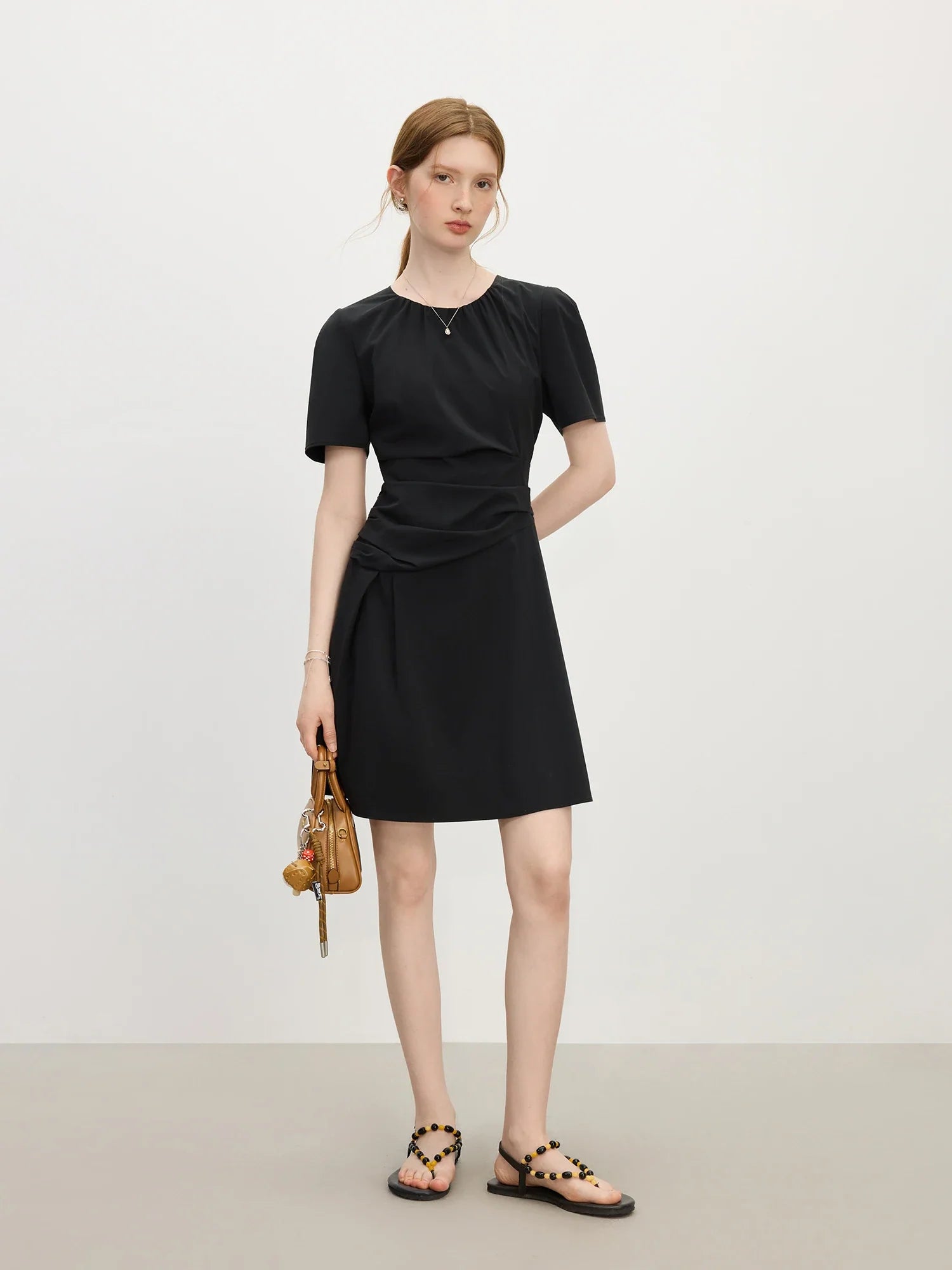 Elegant Black A-Line Summer Dress