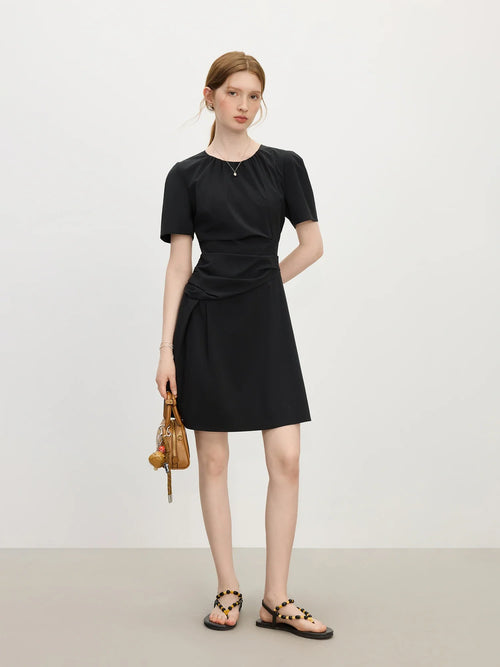 Elegant Black A-Line Summer Dress