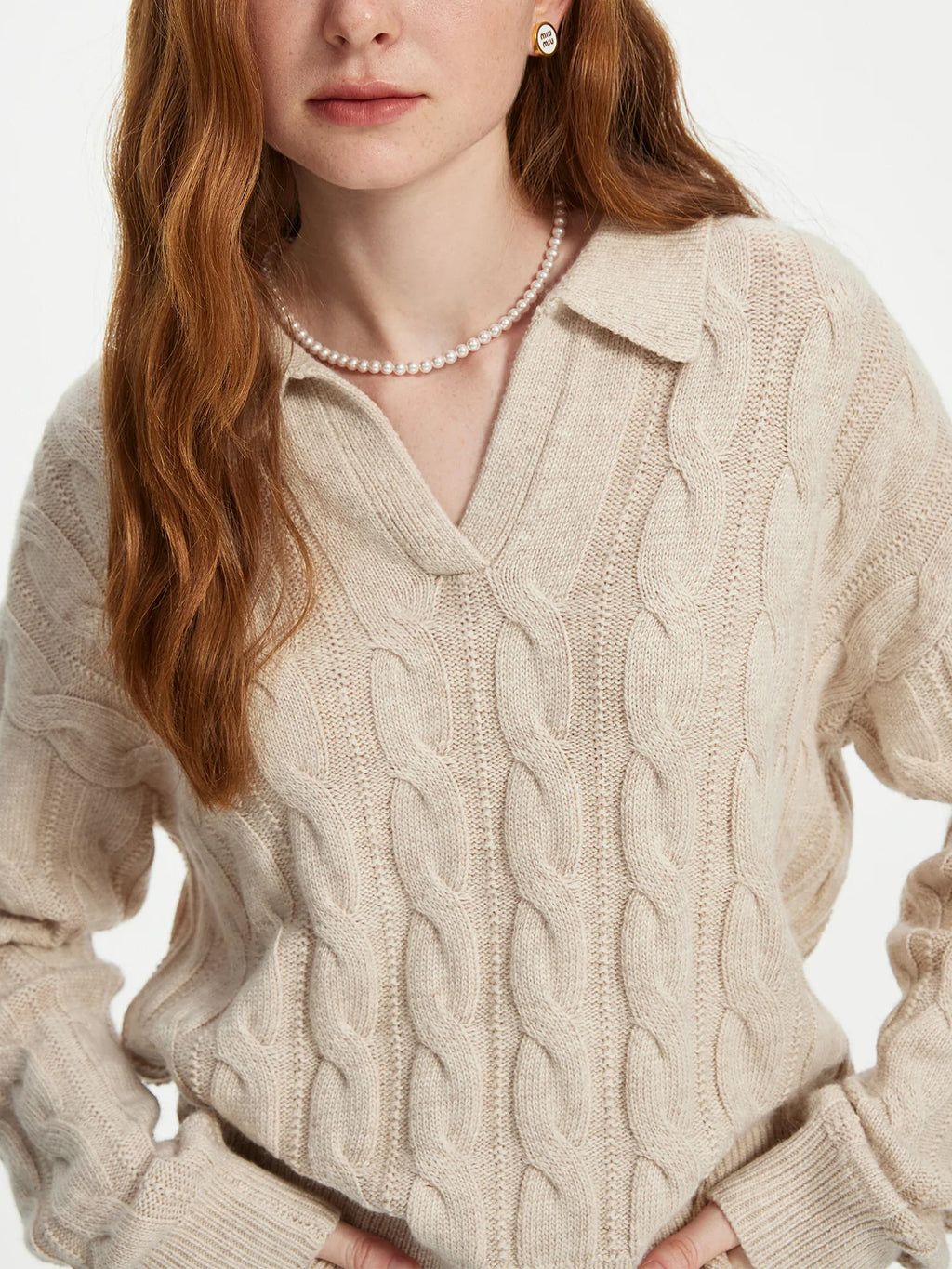 Elegant Cable Knit Sweater Vest Set