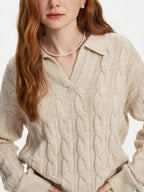 Elegant Cable Knit Sweater Vest Set