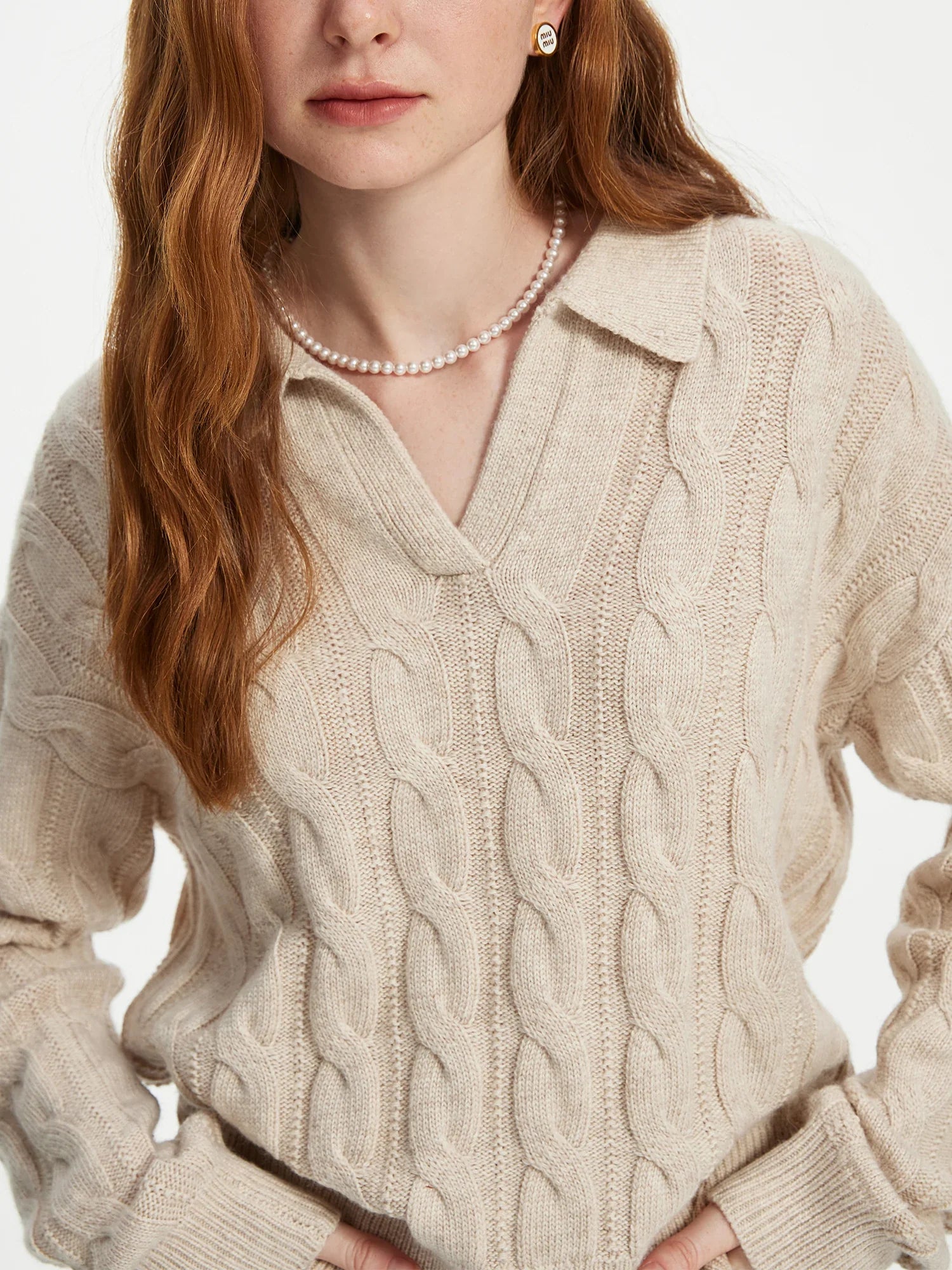 Elegant Cable Knit Sweater Vest Set