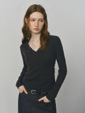 Elegant V-Neck Knit Top