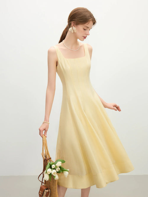 Elegant A-Line Midi Dress