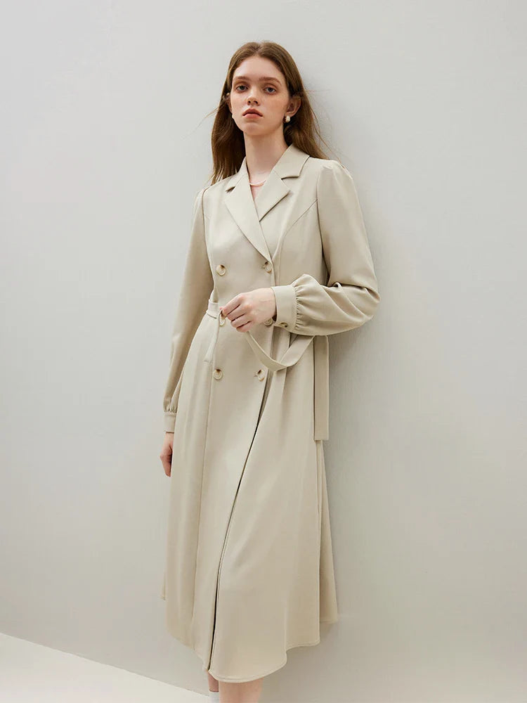 Elegant Khaki Office Dress
