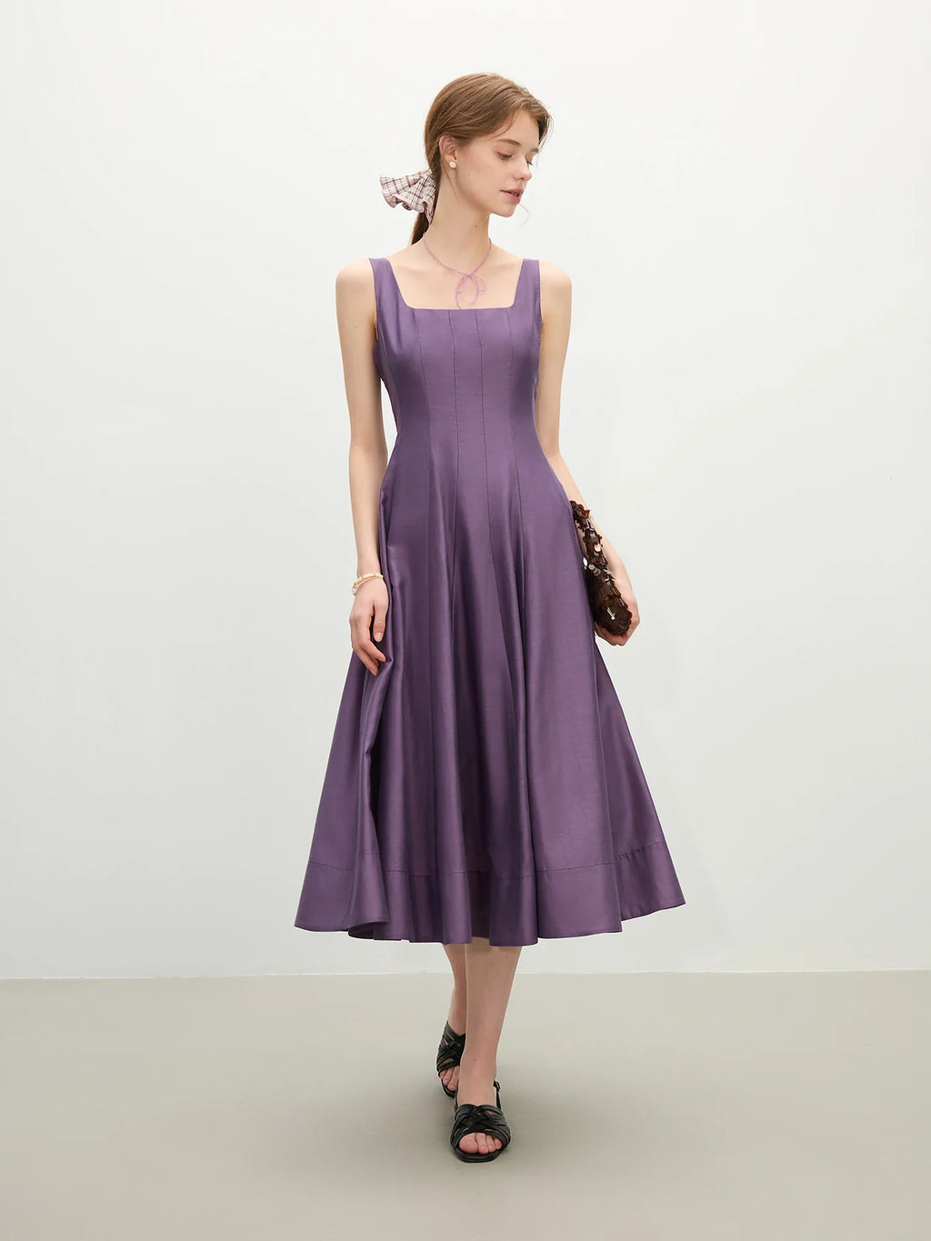 Elegant A-Line Midi Dress