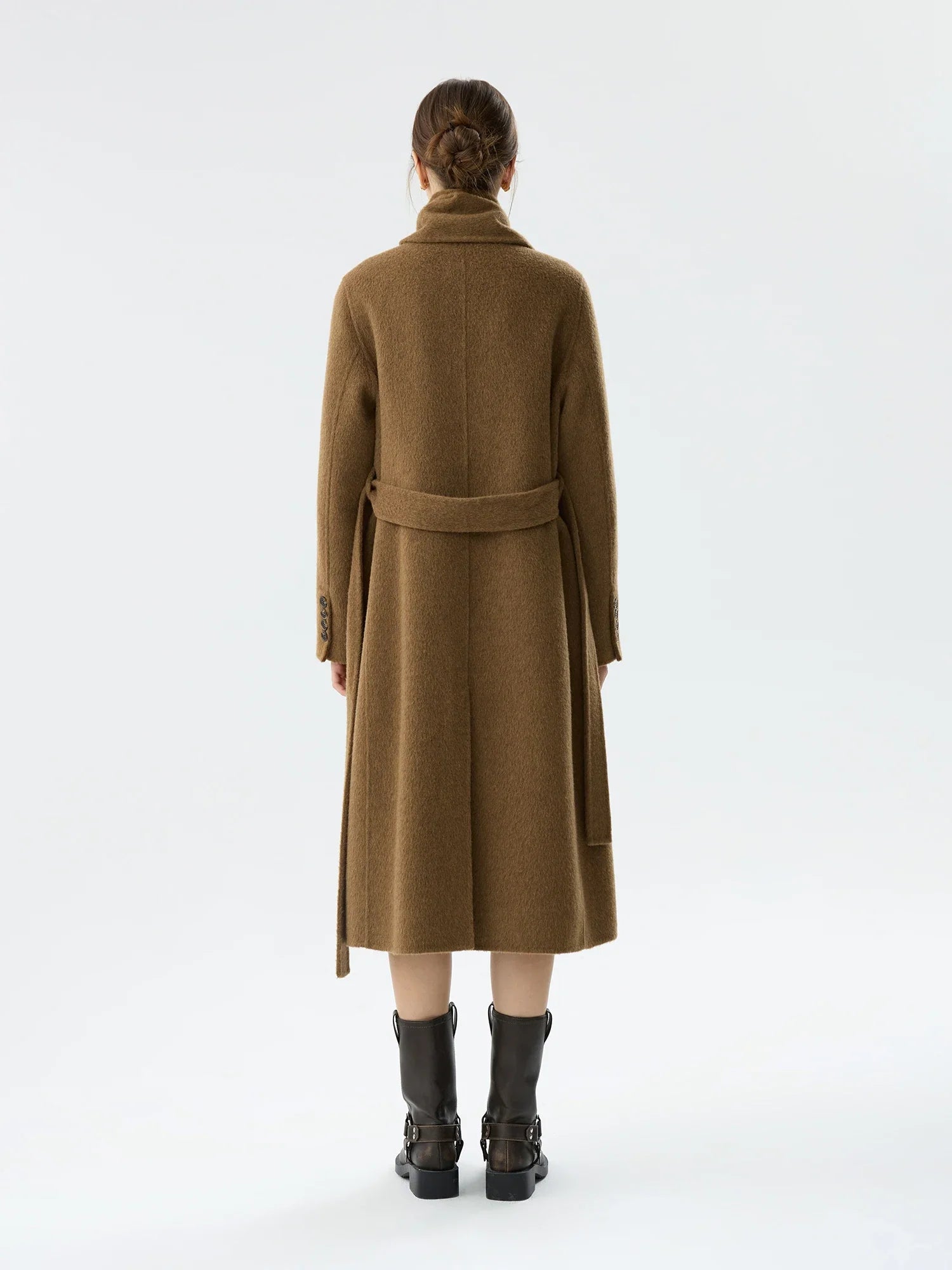 Elegant Wool Scarf Coat