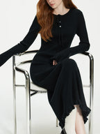 Elegant Black Knit Dress