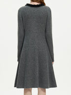 Elegant Knit Bow Dress