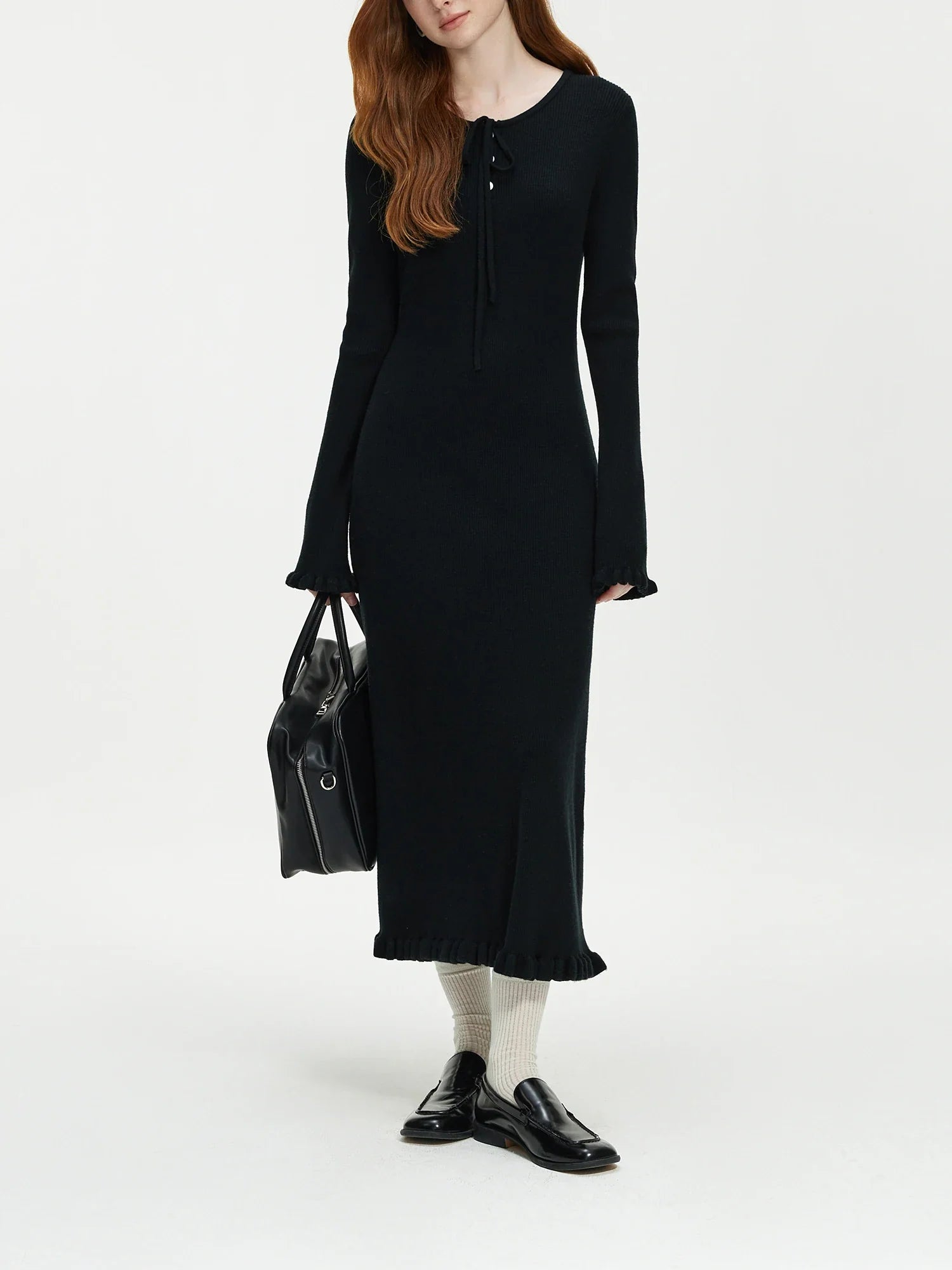 Elegant Black Knit Dress