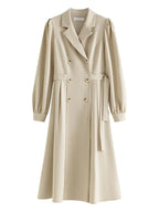 Elegant Khaki Office Dress