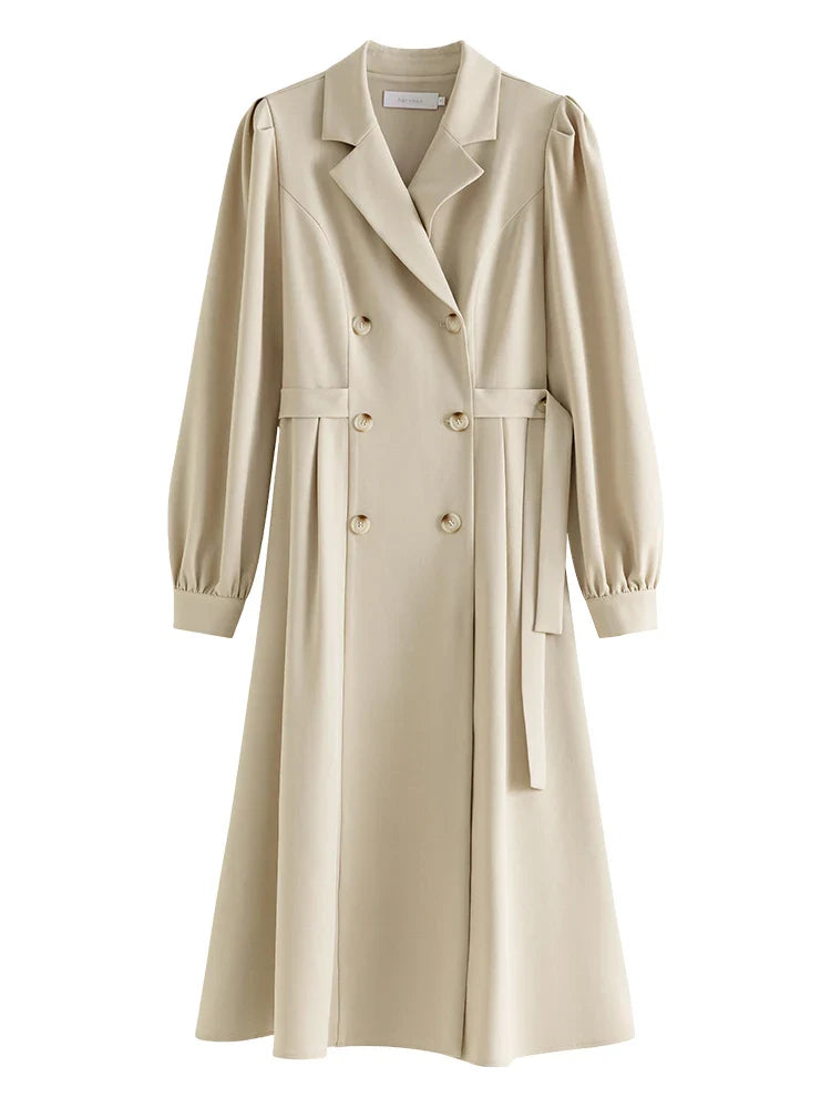 Elegant Khaki Office Dress