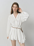 Elegant Lace V-Neck Dress