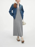 Elegant Sleeveless Midi Dress