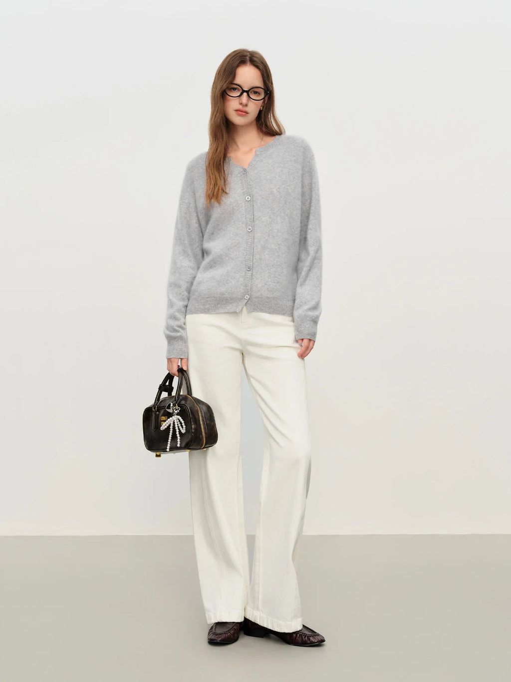 Elegant Knit Wool Cardigan