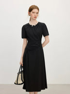 Elegant Black A-Line Summer Dress