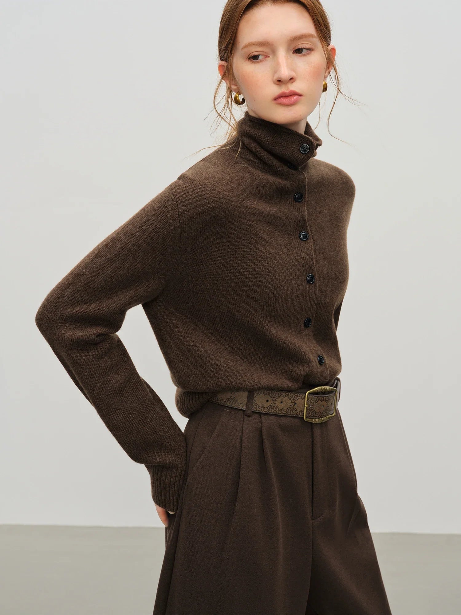 Convertible Wool Blend Cardigan