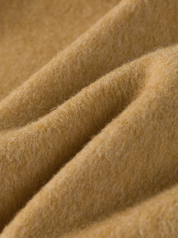 Elegant Wool Blend Long Coat