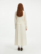 Elegant Knit Cardigan & Skirt Set