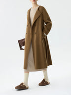 Elegant Wool Scarf Coat