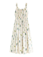 Elegant Sleeveless Floral Midi Dress