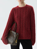 Elegant Red Knit Pullover