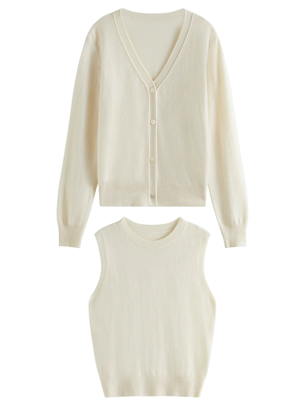 Elegant Knit Cardigan Set