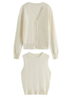 Elegant Knit Cardigan Set